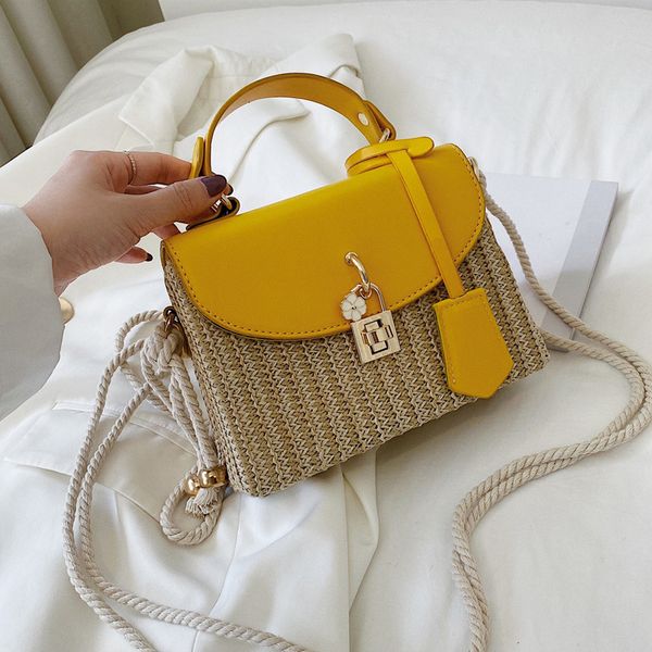 

new summer straw beach weave bag women crossbody bags 2020 fashion handbag ladies messenger bag evening clutches female purse