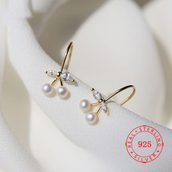 

s925 sterling silver handmade artisan earrings for girls white pearl jewellry gold plated buying in bulk wholesale, Golden;silver