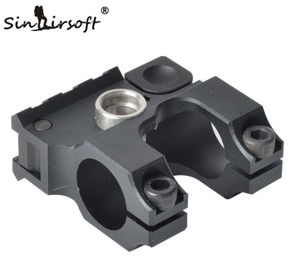 

sinairsoft tactical clamp-on gas block with folding front sight cnc aluminum machined iron for rifle hunting accessories044