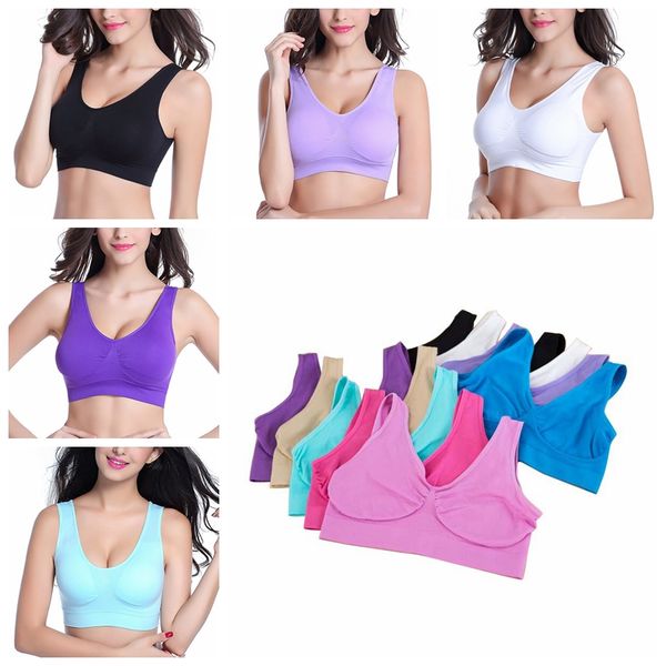 

underwear ladies seamless bra 9 colors sports bras yoga bra pullover bra body shape cycling underwears 6 sizes cca12256 300pcs