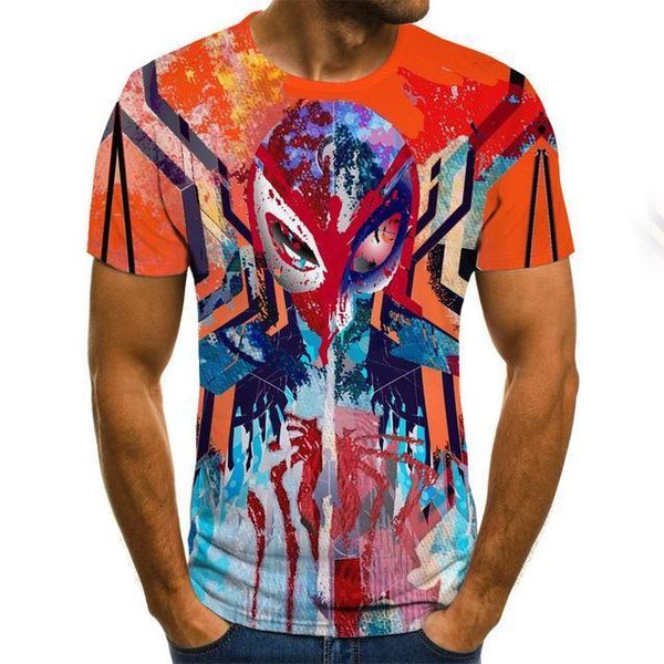 

summer t -shirt 3d print shirts hippie oversized anime men clothing