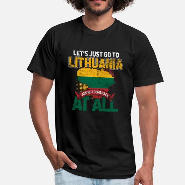 

let s just go to lithuania t shirt men knitted cotton crew neck formal fit building spring autumn outfit shirt