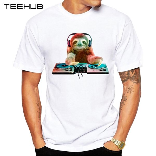 

2019 teehub новый мужской моды dj slothify дизайн футболки с коротким рукавом o-образным вырезом прохладный tops hipster tee