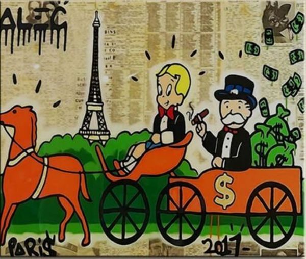 

alec монополия бэнкси городские стены искусства деньги horses home decor расписанную hd печати картина маслом на холсте wall art canvas карт
