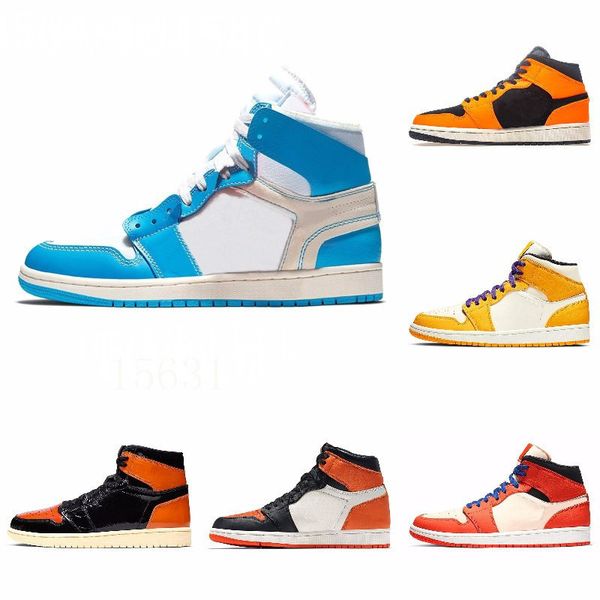 

новый 1s high top 3 разрушенного og бред toe banned game royal обувь мужская 1s тень тапок высокого качество с коробкой j # 08-326