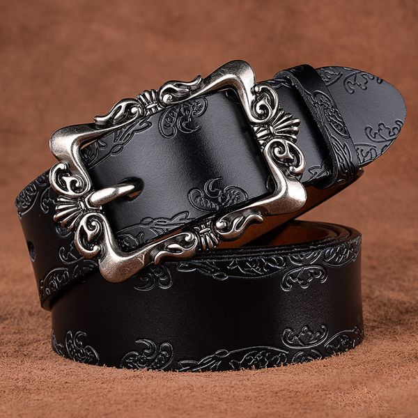 

Best Selling Varved Leather Waistband Belt Leather Belts Decorative Korean-Style Belt Womens Simple Pin Buckle Wholesale