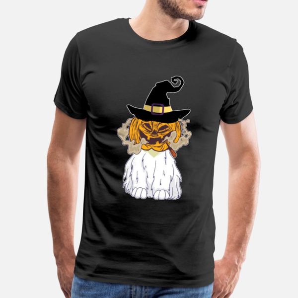 

halloween dog creepy pet pumpkin witch t shirt men personalized cotton crew neck trend crazy basic summer letters shirt