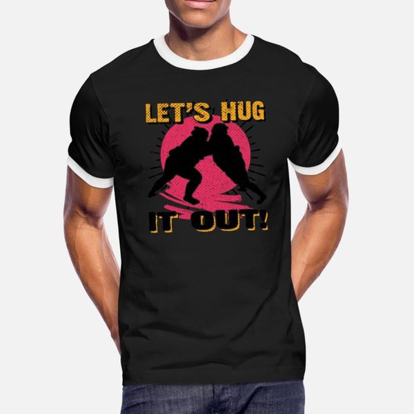 

sumo let s hug it out t shirt men custom tee shirt s-xxxl outfit interesting new fashion summer style standard shirt