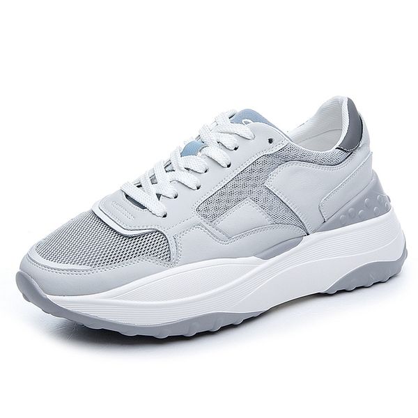 

mesh stitching casual women's sneakers chunky women's spring and autumn all-match platform large size sneakers, Black