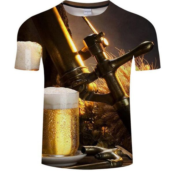 

novelty 3d cans of beer printed crewneck 5xl 3d print shirts hentai plus size hentai men clothing