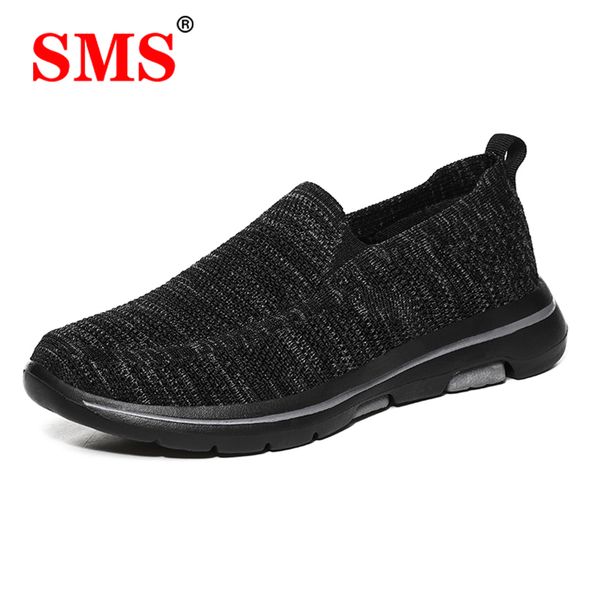 

sms men shoes summer mesh lightweight sneakers fashion walking shoes casual breathable slip on mens loafers zapatillas hombre
