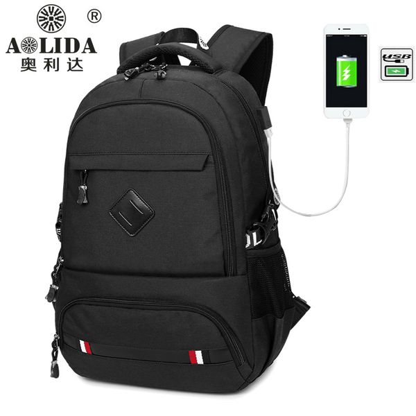 

leather luggage tag20202020 korean style backpack schoolbag student bag casual usb rechargeable backpack sports outdoor bag computer bag fas