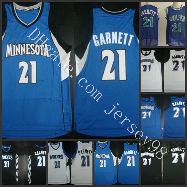 

minnesota timberwolves men #21 kevin garnett black nba swingman jersey