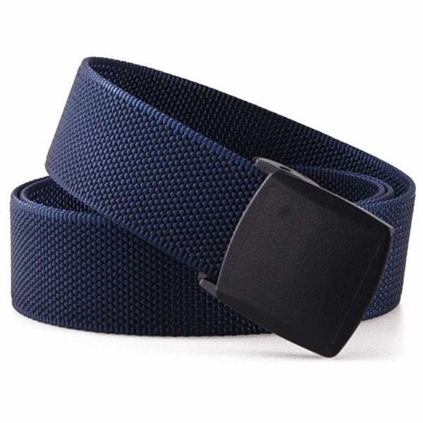 

automatic buckle canvas breathable tactical men waist belt with plastic buckle, Black;brown