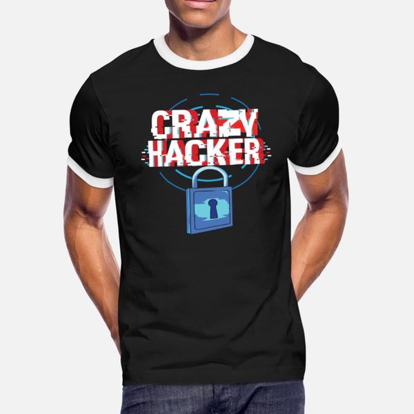 

hacker political humor: crazy hacker it nerd t shirt men designing tee shirt o neck trend interesting breathable summer style normal shirt