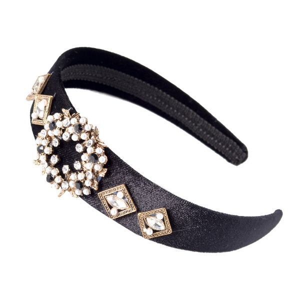 

rhinestone buckle women bohemia style hairbands princess queen halloween nightclub hairwear soft wear headbands cx200819, Silver