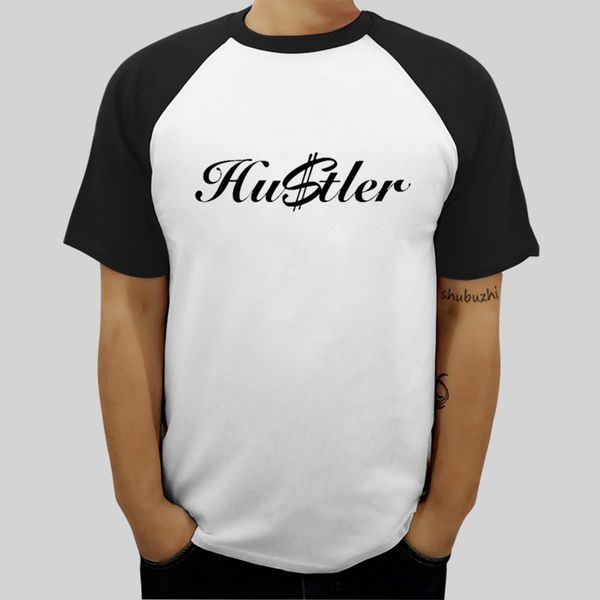 

brand tshirts mens fashion tee hustler hip hop summer male raglan sleeve t-shirt euro size