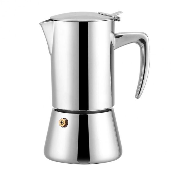 

200ml stainless steel office coffee maker handheld handle funnel filter stovetop