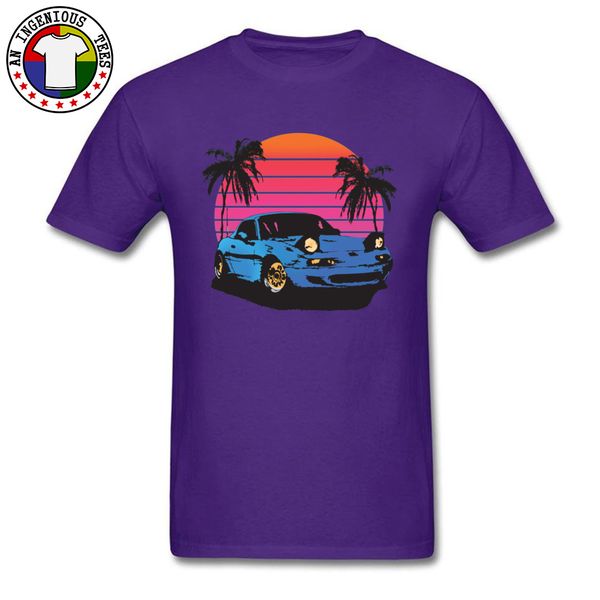 

wave sunset car classic t shirts mens back to the future car funny tshirts 100% cotton new print tee shirt happy new year