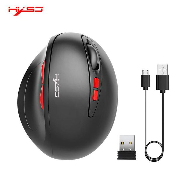 

new wireless gaming mouse vertical mice for gamer pc computer mice lapgame 6 buttons 2400dpi adjustable optical 2.4ghz with usb receiver