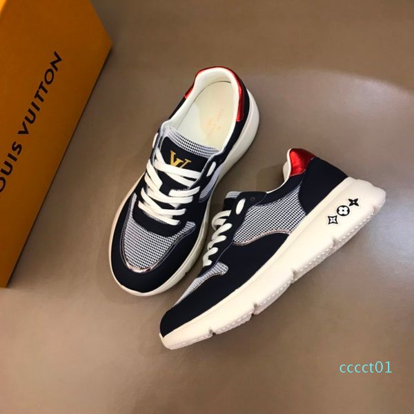 

new fashion luxury design sneakers mens or womens leather flat casual shoes luxe preppy style with box ct01, Black