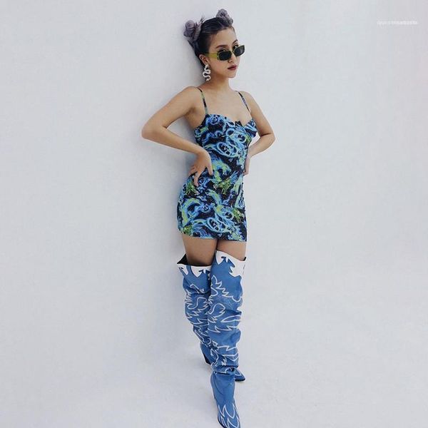 

color sleeveless dresses women clothing women designer dragon totem print dresses v-neck bodycon dresses fashion contrast, Black;gray