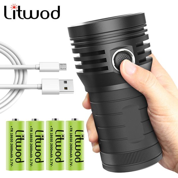 

flashlights torches 3pcs xhp90.2 super powerful led tactical 3 mode torch usb rechargeable 18650 battery lamp ultra bright linterna black