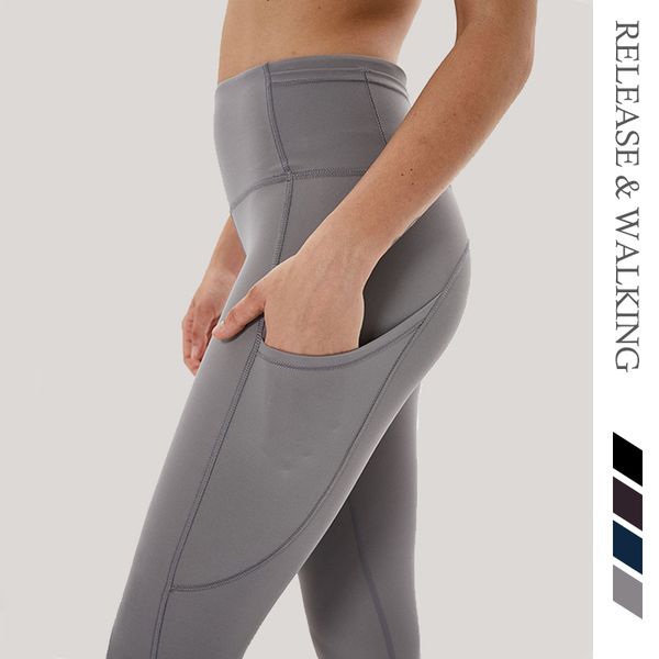 

yoga outfits r&w women sports tight hip up high waist squat strength training woman leggings running pockets legging pants jogger, White;red