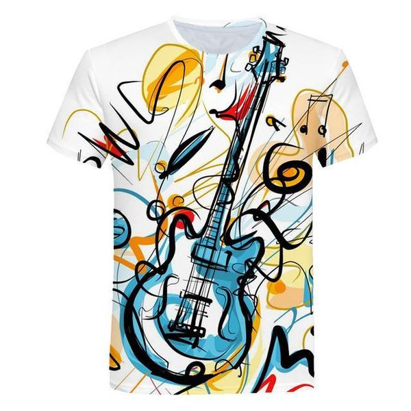 

flame music 3d guitar metal print gothic anime 3d print shirts harajuku horror hippie men clothing