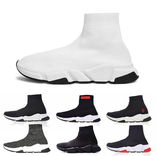 

роскошные дизайнерские туфли для женщин для мужчин speed ​​trainer белых тройного черного тренера горит красный моды повседневной обуви на о