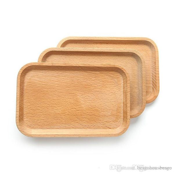 

square fruits platter dish wooden plate dessert biscuits tea server tray wood cup holder bowl pad tableware bc bh1574