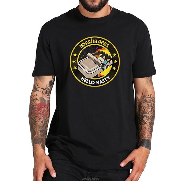 

размер eu 100% тенниска альбом hello nasty hip hop музыка мужчина tshirts вскользь o-образный вырез дышащий tops