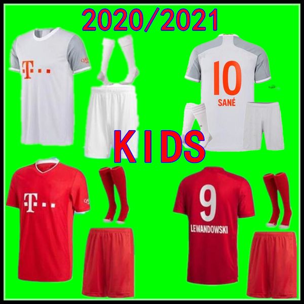 

bayern munich 20 21 kids soccer jersey lewandowski hernandez nianzou muller football shirt kids set uniform munchen 2020 2021, Black;yellow