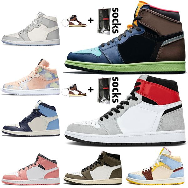 

2021 high og bio hack sneakers light smok obsidian mid chicago toe fearless tie dye size 12 men women basketball shoes