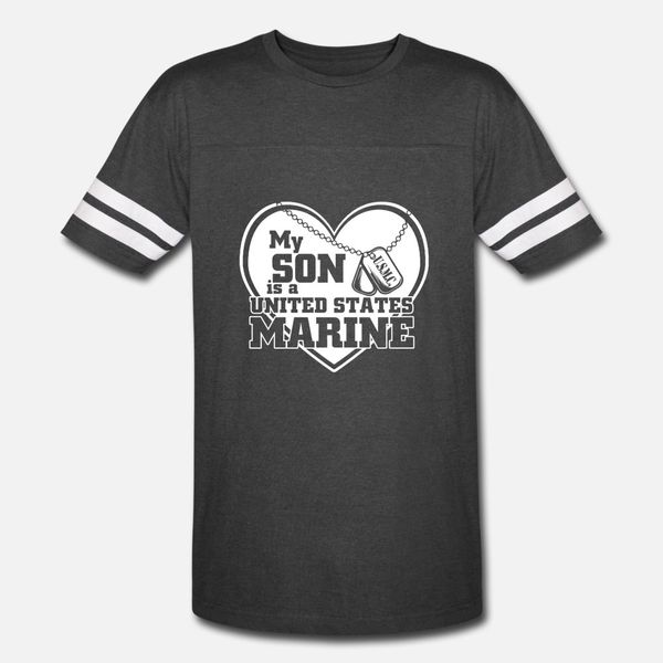 

marine my son is a united states marine t shirt men personalized cotton o-neck slim graphic breathable spring vintage shirt