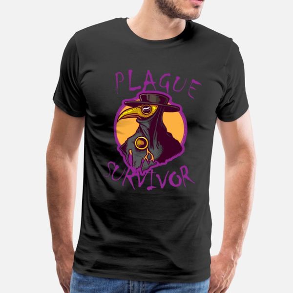 

plague survivor t shirt men customize 100% cotton s-xxxl fit interesting humor summer leisure shirt
