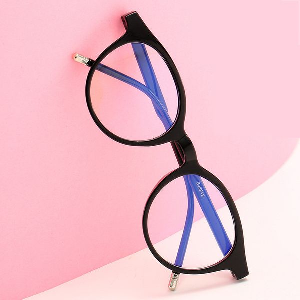 

kottdo fashion round transparent optical eyeglasses retro men computer eye glasses frames for women, Black