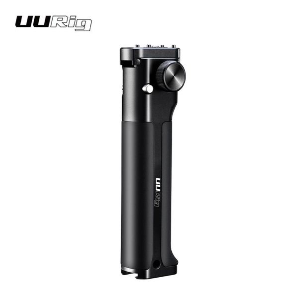

uurig gimbal stabilizer handle hand grip extension rod holder with cold shoe mount 1/4 inch screw holes for zhiyun weebill-s