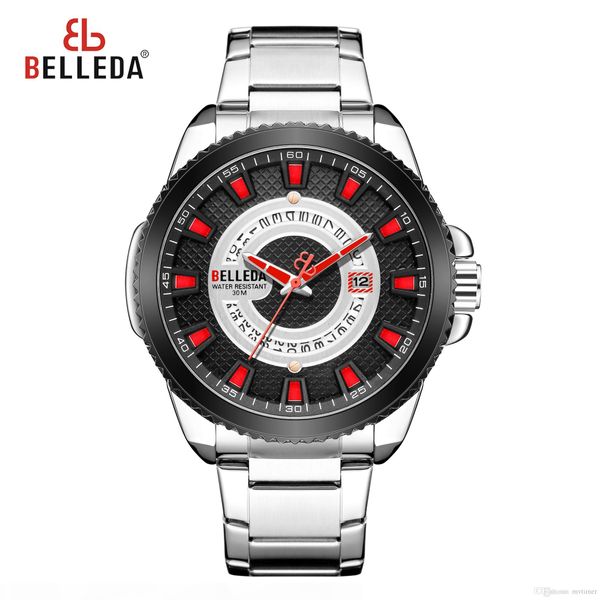 

luxury mens watch quartz stainless steel classic watch watches fashion wristwatches, Slivery;brown