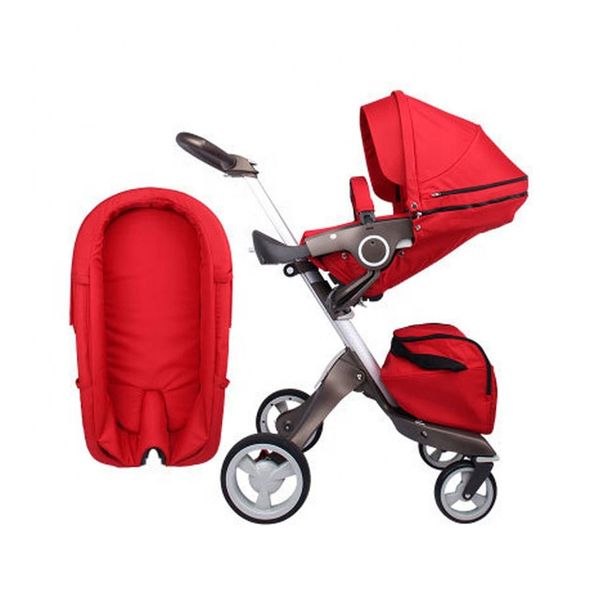 

7.8 s high view four wheel baby stroller can sit and lie in luxurious folding two-way absorber for children baby carriage