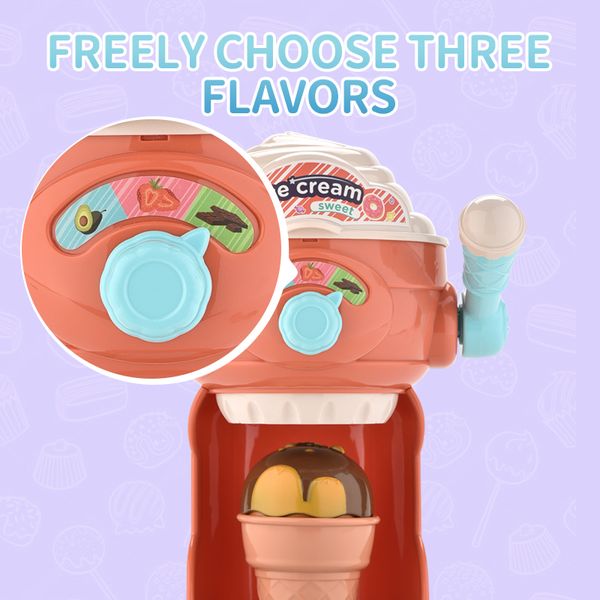 

cute ice cream maker pretend play toy diy kitchen machine educational cartoon kids toys cute interesting role play girls gifts