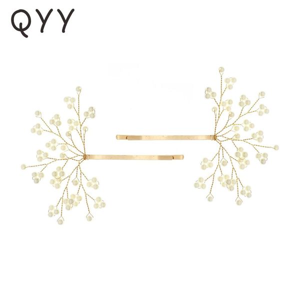 

золотые заколки для волос pearl модные аксессуары зажимы женщины qyy роскошные ювелирные изделия волос люкс для украшения свадебные цвета го