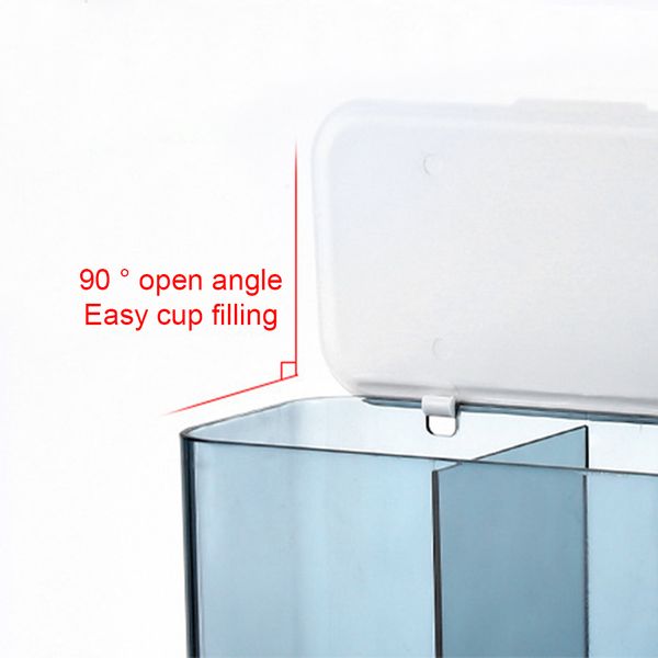 

double tube disposable cup dispenser wall mounted storage organizer automatic