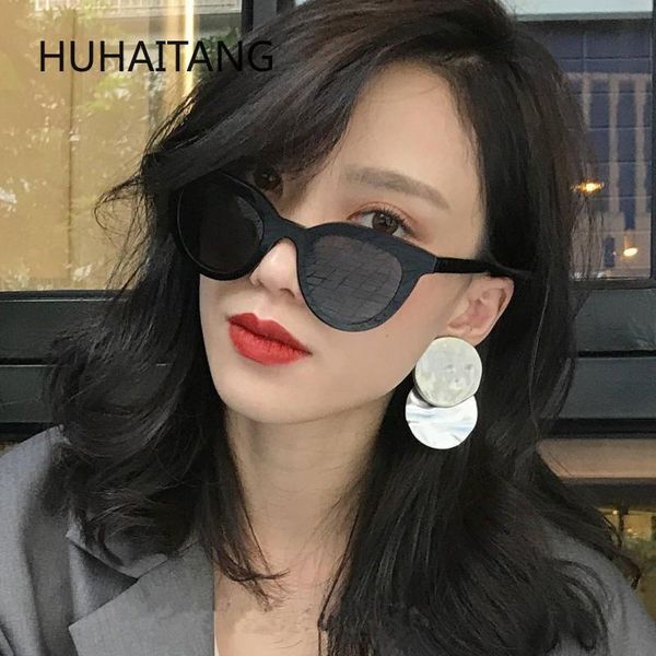 

huhaitangeuropean and american fashion sunglasses retro cat's eye sunglasses men and women fashion glasses marine, White;black