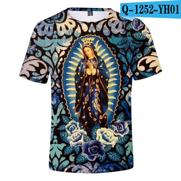 

our lady of guadalupe virgin mary mexico mexican 3d print shirts horror kawaii anime men clothing