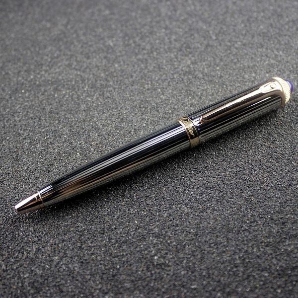 

france sapphire metal strip rollerball pen men women handmade stationery products school office supplies c ballpoint pens, Blue;orange