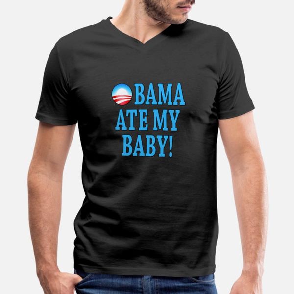 

obama ate my baby anti obama t shirt men designs cotton round neck costume interesting building summer style letters shirt