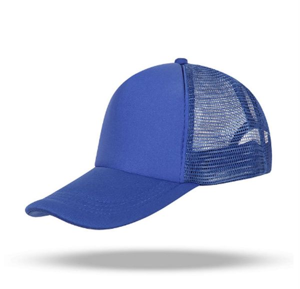 

solid color canvas net hat custom advertisement travel hat summer sun volunteer baseball cap, Blue;gray