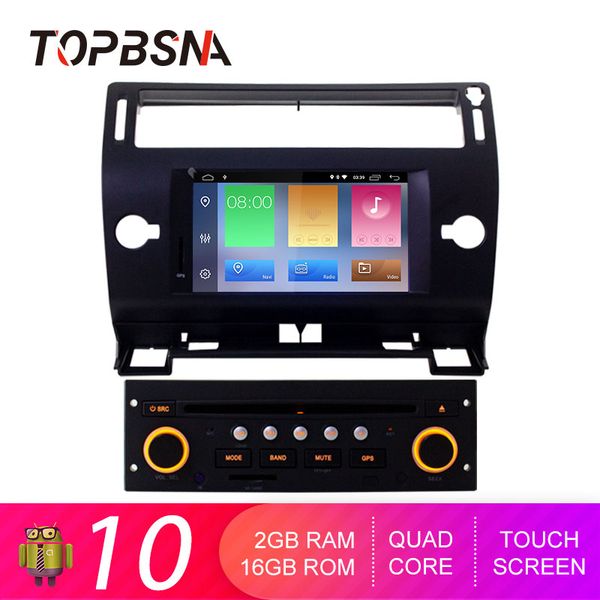

sna android 10 car dvd player for c4 2004-2012 multimedia gps navigation 1 din car radio audio stereo