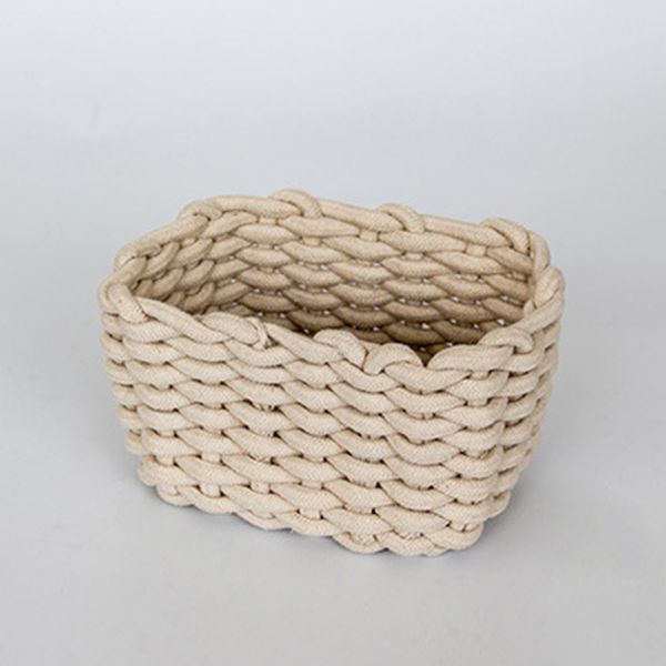 

storage basket braided box hemp rope with handle organizer handmade clothes